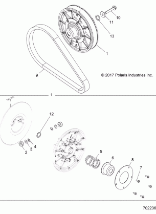 DRIVE TRAIN CLUTCH SECONDARY - R18RT_87 ALL OPTIONS (702236)