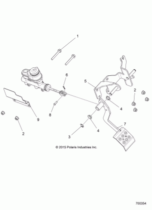 BRAKES PEDAL and MASTER CYLINDER MOUNTING - R18RTAD1B1 / ED1N1 (700354)