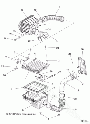 ENGINE AIR INTAKE - R18RTED1F1 / SD1C1 (701834)