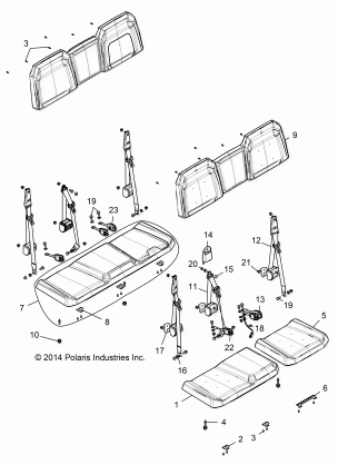 BODY SEAT - R18RVE99A9 / B9 (49RGRSEAT15CREW1)