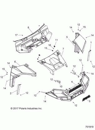 BODY HOOD AND FRONT FACSIA - R18RVA87A1 / E87A9 / B9 (701919)