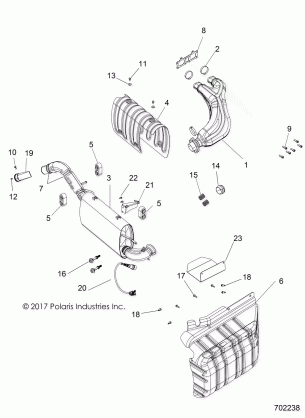 ENGINE EXHAUST - R18RVA87A1 / E87A9 / B9 (702238)