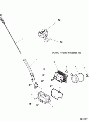 ENGINE DIPSTICK CAP AND OIL FILTER - R18RVE99NX (701907)