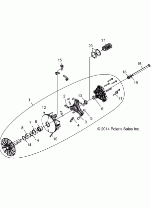 DRIVE TRAIN PRIMARY CLUTCH - R18RVE99NX (49RGRCLUTCHDRV1323181)