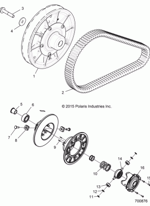 DRIVE TRAIN SECONDARY CLUTCH - R18RVU99AS (700876)