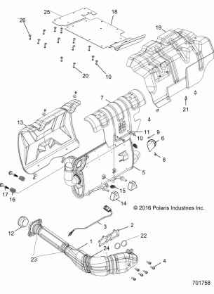 ENGINE EXHAUST SYSTEM - R18RHE99BK / KBS (701758)