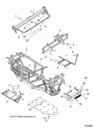 CHASSIS FRAME and FRONT BUMPER - R18RMA57B1 / B9 / L1 / E57BV / N4 (701866)