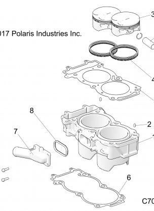 ENGINE CYLINDER AND PISTON - R18RRE99A9 / AX / AM / AS / A1 / B9 / BX / BM / BS (C700045)