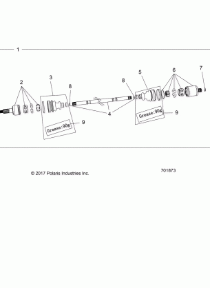 DRIVE TRAIN REAR HALF SHAFT - R18RGE99BM / BB / B7 / KBS / UB9 / UBG (701873)