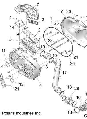 DRIVE TRAIN CLUTCH COVER AND DUCTING - R18RRE99NS (C700022)