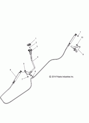 DRIVE TRAIN SHIFT LEVER and CABLE - R18RTM99AL (49OSPSLEVER15DSL)