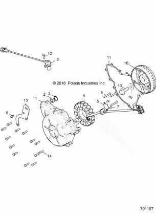 ENGINE STATOR AND FLYWHEEL - R18RTM99AL (701107)