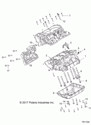 ENGINE CRANKCASE - R18RVM99AL (701104)