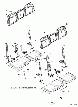 BODY SEAT - R18RVM99AL (6 PASS) (701980)