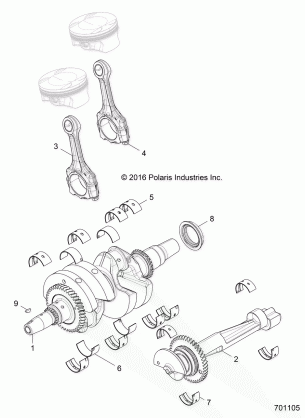 ENGINE CRANKSHAFT - R18RVM99AL (701105)