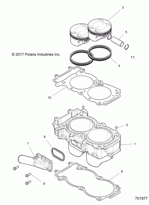 ENGINE CYLINDER AND PISTON - R18RVM99AL (701977)