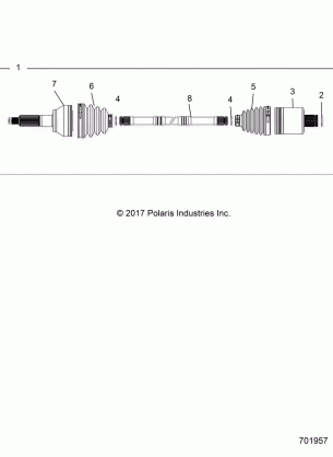 DRIVE TRAIN REAR HALFSHAFT - R18RVM99AL (701957)