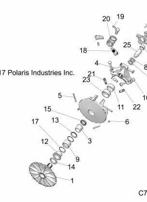 DRIVE TRAIN PRIMARY CLUTCH - R18RRU99AS / BS (C700024)