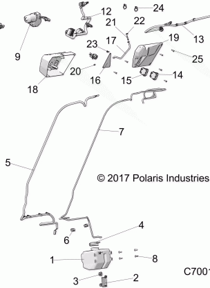 BODY ASM WATER BOTTLE PUMP AND WIPER KIT - R18RRU99AS / BS (C700124-1)