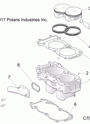 ENGINE CYLINDER AND PISTON - R18RRU99AS / BS (C700045)