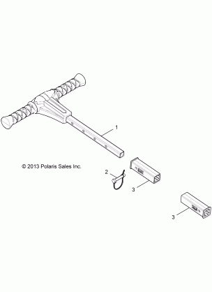 BODY GRAB BAR PASSENGER - Z18VAS87CM (49RGRGRABBAR14RZR1000)