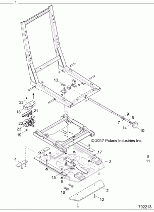 BODY SEAT BASE ADJUSTER - Z18VAS87CM (702213)