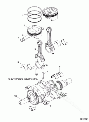 ENGINE CRANKSHAFT and PISTON - Z18VAS87CM (701092)