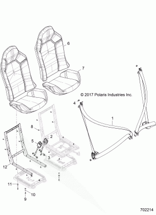 BODY SEAT BELT AND MOUNTING - Z18VAS87CM (702214)