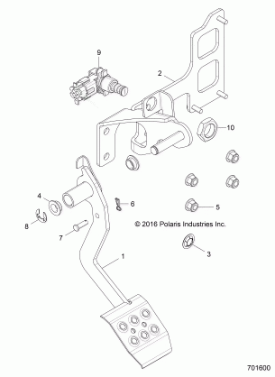 BRAKES PEDAL AND MASTER CYLINDER - Z18VAS87CM (701600)