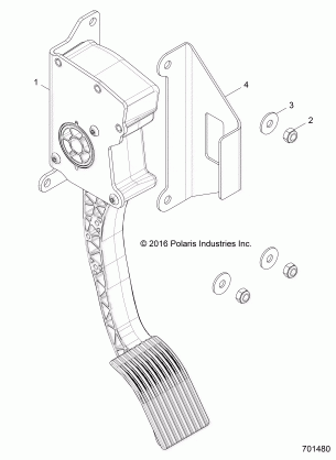 ENGINE THROTTLE PEDAL - Z18VAS87CM (701480)