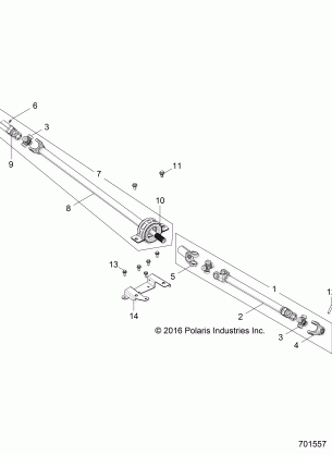 DRIVE TRAIN FRONT PROP SHAFT - Z18VAS87CM (701557)