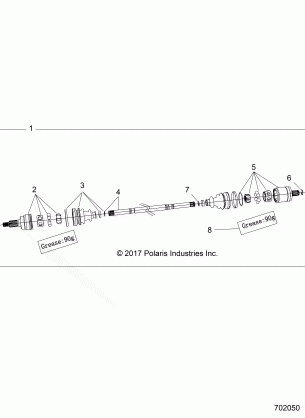 DRIVE TRAIN HALF SHAFT FRONT - Z18VAS87CM (702050)