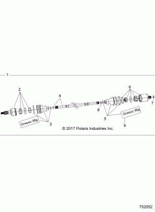 DRIVE TRAIN HALF SHAFT REAR - Z18VAS87CM (702052)