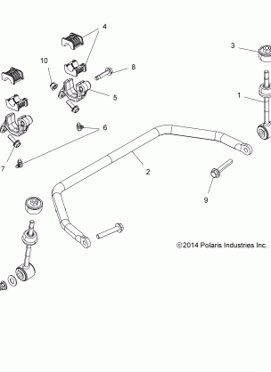 SUSPENSION FRONT STABILIZER BAR - Z18VAS87CM (49RGRSTABILIZERRR15Z90050)