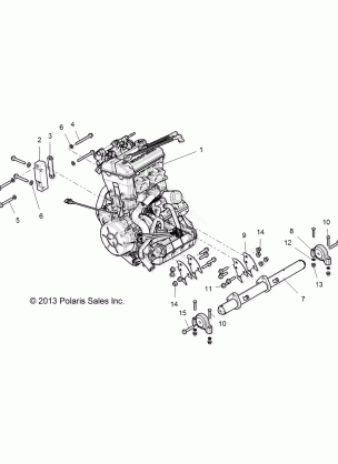 ENGINE MOUNTING - R18RGE99FM / EFB / SCM / SCB / SFM / CCM (49RGRENGINEMTG14RZR1000)