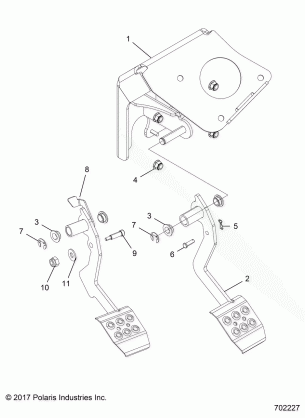 BRAKES PEDAL - R18RGE99FM / EFB / SCM / SCB / SFM / CCM (702227)