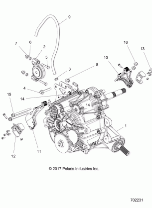 DRIVE TRAIN MAIN GEARCASE MOUNTING - R18RGE99FM / EFB / SCM / SCB / SFM / CCM (702231)