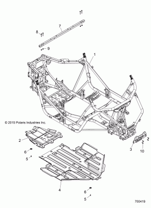 CHASSIS MAIN FRAME AND SKID PLATE - Z18VBE99BW (700419)