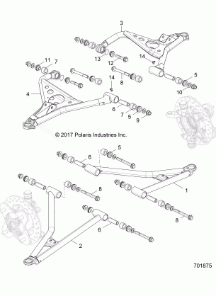 SUSPENSION FRONT CONTROL ARMS - Z18VBE99BW (701875)