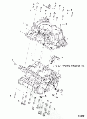 ENGINE CRANKCASE - Z18VDE92BB / BM / BS / BU / L92BK (701921)