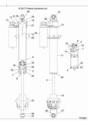 SUSPENSION FRONT SHOCK - Z18VDE92BB / BM / BU (701927)