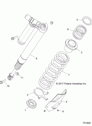 SUSPENSION REAR SHOCK MOUNTING - Z18VDE92BB / BM / BS / BU / LBK (701929)