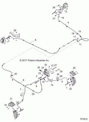 BRAKES BRAKE LINES AND MASTER CYLINDER - Z18VDE92LS (701912)