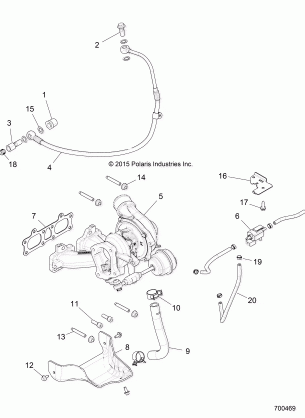 ENGINE TURBO CHARGER MOUNTING - Z18VDE92NB / NU
 (700469)