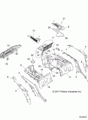 BODY REAR RACK AND FENDERS - Z18VDE92NB / NU / LNK
 (701910)