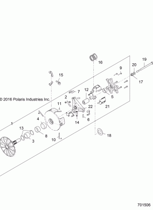 DRIVE TRAIN PRIMARY CLUTCH - Z18VDE92NB / NU / LNK
 (701506)