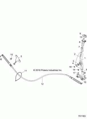 DRIVE TRAIN GEAR SELECTOR - Z18VDR99AL / BL (701183)