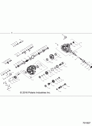 DRIVE TRAIN MAIN GEARCASE INTERNALS - Z18VDE99AK / AW / AJ / BJ / BK / BW / LW / K99AK / BK (701507)