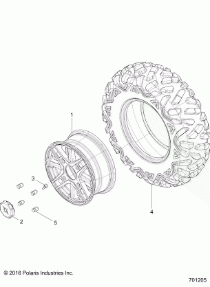 WHEELS FRONT - Z18VDE99AK / AW / AJ / BJ / BK / BW / LW / K99AK / BK / M99AL (701205)