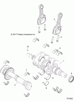 ENGINE CRANKSHAFT AND BEARINGS - Z18VEL92BK / BR (701922)